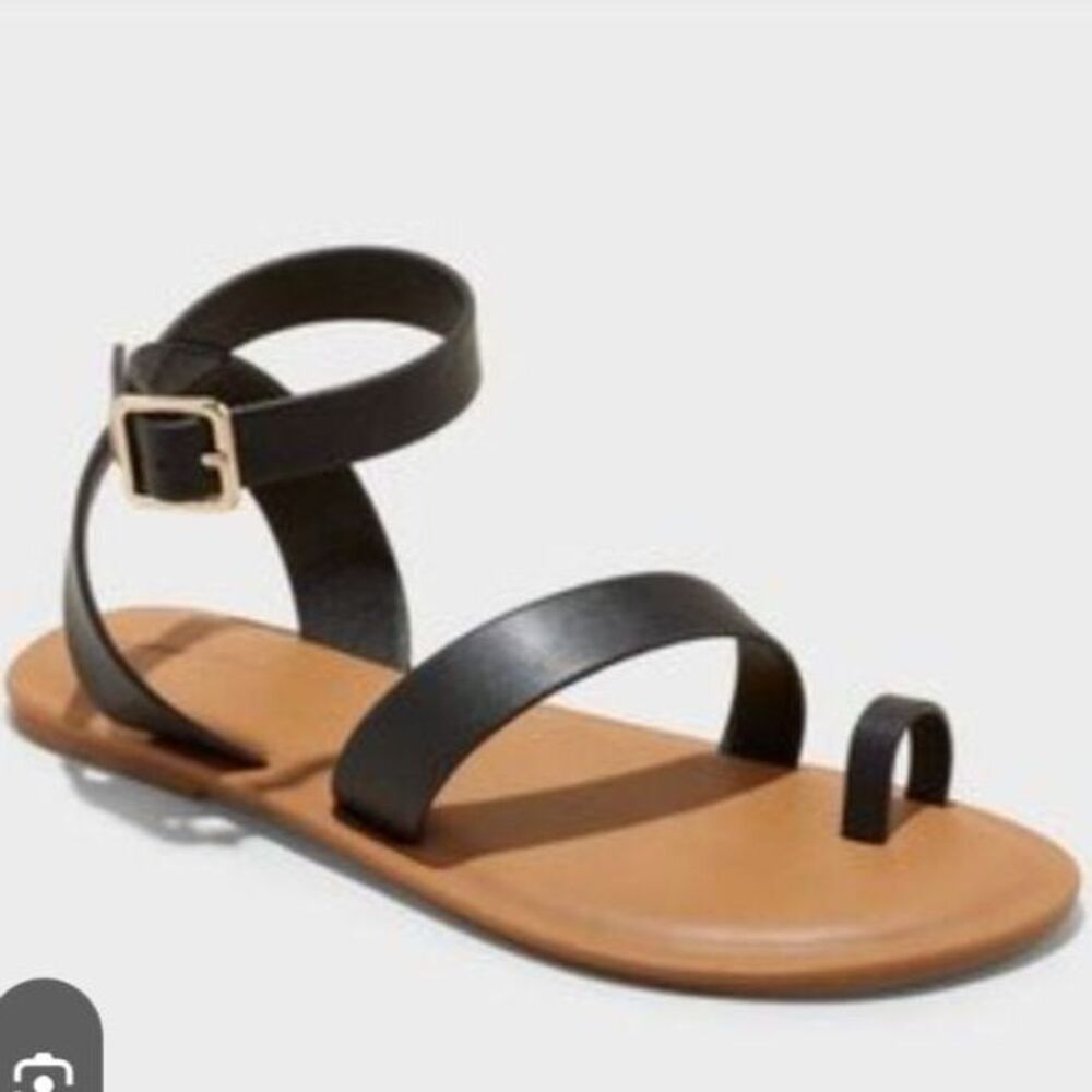 Universal Thread Women's Sol Black Sandals Size 9.5